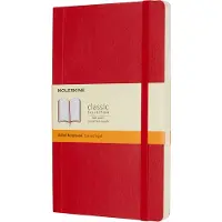 Moleskine large notitieboek gelijnd soft cover rood
