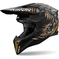 Airoh Wraaap Cyborg Crosshelm Mat/Zwart/Bruin/Grijs XL unisex