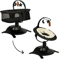 Novi at Home Babyswing en Wieg Novi 2-in-1 Stardust Black Melange/Black