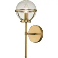 HINKLEY LED Badkamerarmatuur Hollis | 1X E14 Max 40W | IP44 | Heritage Brass