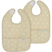 Meyco Baby Ginkgo slab met opvangbakje - 2-pack - soft sand