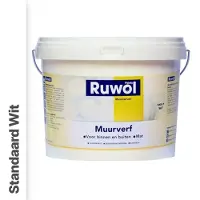 Ruwol Muurverf binnen en buiten Mat Standaard Wit 5 liter