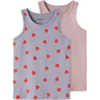 Name it Onderhemd sering / mauve / rood