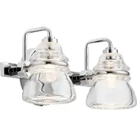 Kichler LED Badkamerarmatuur Talland | 3W 3000K 300Lm 830 | IP44 | Dimbaar | Polished Chrome