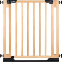 Hauck Clear Step Easyclose Eco - Stevig deur en traphekje van beukenhout - Beech
