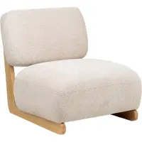 Beliani KOKKOLA - Fauteuil - Lichtbeige - Polyester