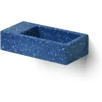 Clou Fontein flush 3 links zonder kraangat 36x18 cm gerecycled plastic blauw met gekleurde snippers