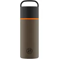 24Bottles Drinkfles 'Spin' bruin / zwart