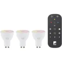 Eglo GU10 Smart led | PAR16 | Mat | RGB + 2700-6500K | Zigbee | 4.9W | 3 stuks + afstandsbediening