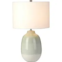 Elstead Lighting LED Tafellamp Chelsfield | 1X E27 Max 60W | Pale Green and White, White Shade.