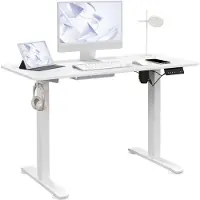Vinsetto Verstelbaar bureau, elektrisch, 120x60 cm, computerbureau, wit