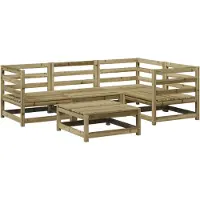 vidaXL 5-delige Loungeset geïmpregneerd grenenhout