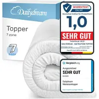 Dailydream - Koudschuim topper - matrastopper 7 zones - 180x200cm - comfortschuim - 6cm dik