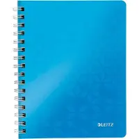 Leitz WOW Collegeblok A5 vierkant, met PP kaft 46410036 160 Pagina's 80 vellen Blauw