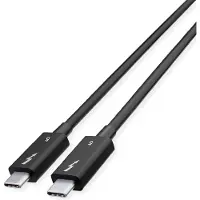 Roline USB-C kabel | Thunderbolt 5 | 80 Gbps | Intel gecertificeerd | zwart | 1 meter