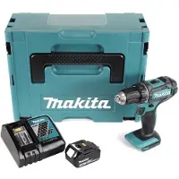 Makita Boormachine + slagboor, DDF 482 RF1J snoerloze boormachine 18V 62Nm in Makpac + 1x 3.0 Ah accu + lader (Oplaadbare batterij)