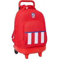 Safta Atletico De Madrid Wheeled Backpack Rood