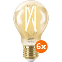 WiZ Connected WiZ Smart Filament lamp Standaard Goud 6-pack - Warm tot Koelwit Licht - E27