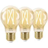WiZ Connected WiZ Smart Filament lamp Standaard Goud 3-pack - Warm tot Koelwit Licht - E27