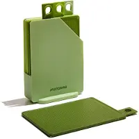 Muitomas Snijplankenset - 4 snijplanken - Antislip hoeken - Hygiënisch & vaatwasmachine bestendig - Groen