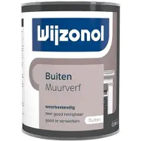 Wijzonol Muurverf Voor Buiten Zijdeglans 1 LTR - Donkere Kleur|1