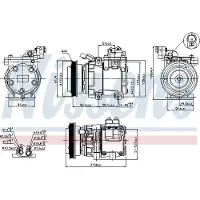 Nissens Compressor, airconditioning voor o.a. HYUNDAI, KIA