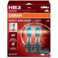 Osram Night Breaker Laser - 9005 / HB3 halogeen autolampen – tot 150% meer licht en 150m zicht - 9005NL-2HB - set 2 lampen