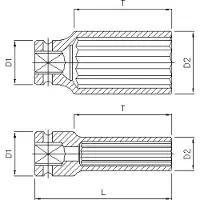 Sonic 1/2" 12-kant slagdop 3398530