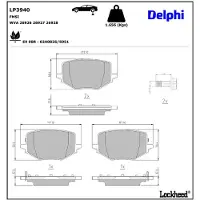 Delphi Remblokkenset, schijfrem LP3940
