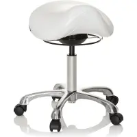 Hjh OFFICE ORTHO SIT - Werkstoel / werkkruk/ verhoogde bureaustoel Wit