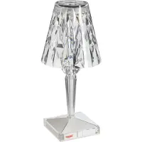 Kartell LED tafellamp Batterij, 30cm, transparant, IP54 Battery, helder / transparant, Slaapkamer, Kunststof, Design
