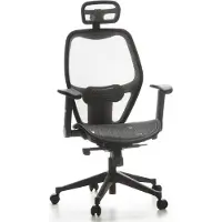Hjh OFFICE AIR-PORT | Achterkant mesh | Zitting mesh - Professionele bureaustoel Zilvergrijs