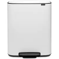 Brabantia Bo Pedal Bin 60 Liter White