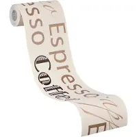 A.S. Création COFFEE, ESPRESSO, CAPPUCCINO BEHANGRAND - Bruin Creme - AS Creation Only Borders