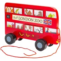 Bigjigs Houten Londen Bus Trekfiguur