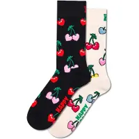 Happy socks Sokken 'Cherry' groen / rosé / rood / zwart