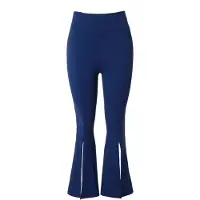 Ulla Popken - Dames - Functionele legging uitlopende pijpen ritszak - Donkerblauw - Maat 54+