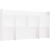 Top E Shop MALWA KUBA - Bureau-opzetstuk - 130 cm breed - Mat wit - 5 planken