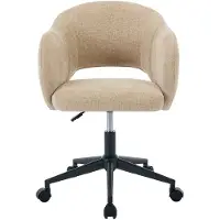 Vente-unique Bureaustoel - Stof met textuur - Beige - ACACILIO