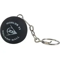 Dunlop Squash Ball Key Ring 12 Units Zwart,Zilver
