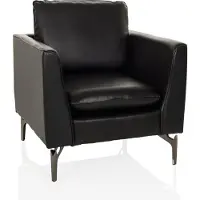 Hjh OFFICE Loungestoel / eenzitsbank BAVERO PU zwart