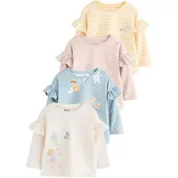 Next Shirt lichtbeige / lichtblauw / geel / sering