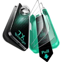 ESR UltraFit Armorite Screen Protector Geschikt voor iPhone 17 Pro - 9H Tempered Glass - Case Friendly - Installatieframe - Militair Getest Glas - Geen luchtbellen & stof - 3-Pack