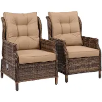 Garden Point Malaga bruin technorattan fauteuil 2 stuks