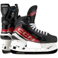 CCM - Jetspeed FT6 Pro - IJshockeyschaatsen - Schaatsen Heren - Volwassenen - Zwart - Ultra-Responsieve One-Piece Boot & JetSpeed Powertransfer - Regular Fit - Maat EU 38.5