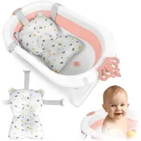 Ricokids Opvouwbaar babybadje met inzetstuk RK-286 wit-roze