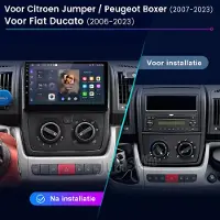 Junsun Autoradio Geschikt voor Fiat Ducato 2006-2024 Accessoires Andriod 15 GPS Navi & WIFI BT USB & Carplay & Andriod Auto RDS DSP FM SWC 2GB+64GB