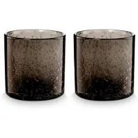 Vt wonen Theelichthouder vtwonen Glass Black 10 x 10 cm (Set van 2)