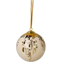 Goebel - Gustav Klimt | Kerstbal - Ornament | Porselein - 8cm - met echt goud