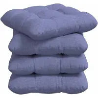 vidaXL Zitkussens 4 st Stof Jeans Blauw 45 x 45 x 12 cm